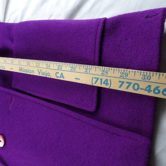 Cassidy Women Purple Wool Coat Size 4 - Picture 12 of 12
